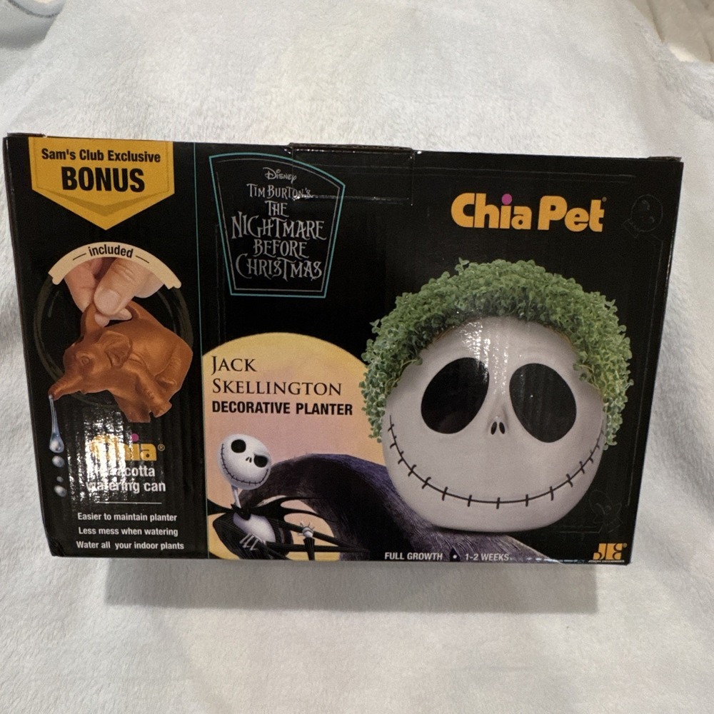 Chia Pet Jack Skellington Planter Disney Nightmare Before Christmas Terracotta - Picture 2 of 5